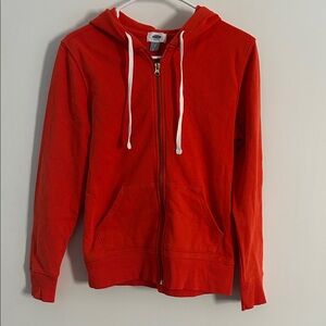 Orange Zip-Up Hoodie